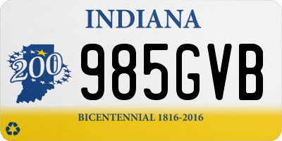 IN license plate 985GVB