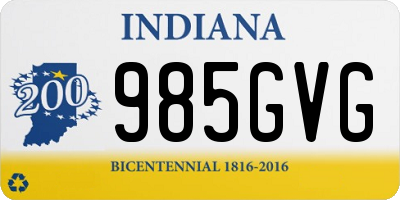 IN license plate 985GVG