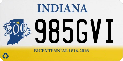 IN license plate 985GVI