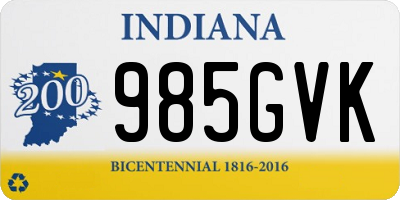 IN license plate 985GVK