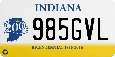 IN license plate 985GVL