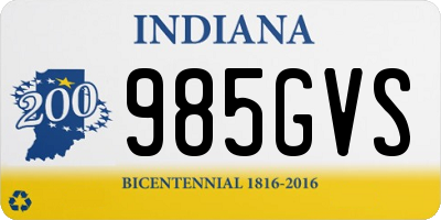 IN license plate 985GVS