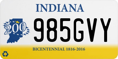 IN license plate 985GVY