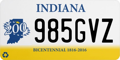 IN license plate 985GVZ