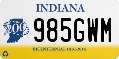 IN license plate 985GWM