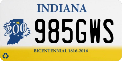 IN license plate 985GWS