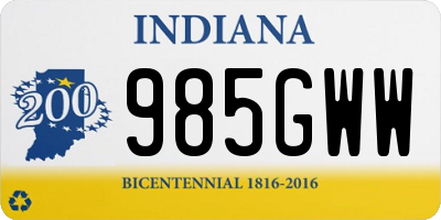 IN license plate 985GWW