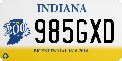 IN license plate 985GXD