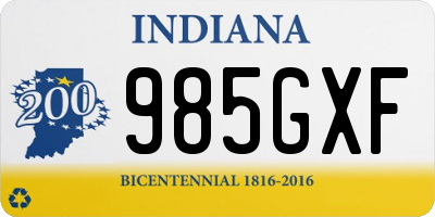 IN license plate 985GXF