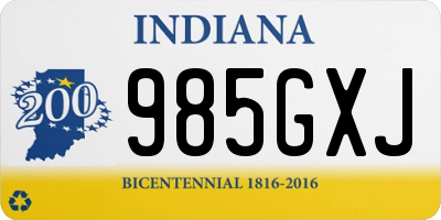 IN license plate 985GXJ