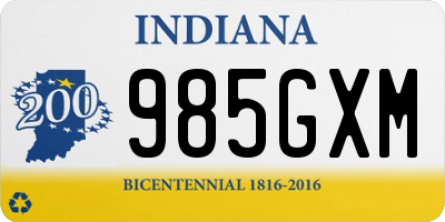 IN license plate 985GXM