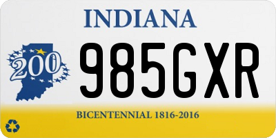 IN license plate 985GXR