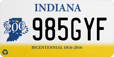 IN license plate 985GYF