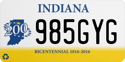 IN license plate 985GYG