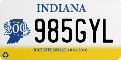 IN license plate 985GYL