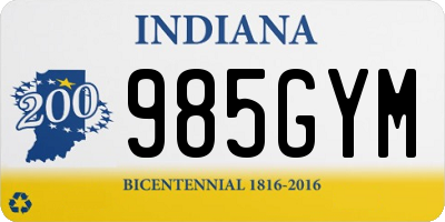 IN license plate 985GYM