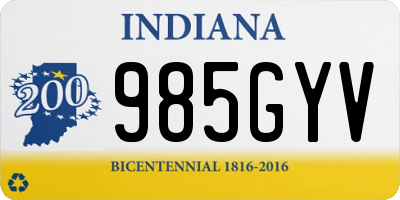 IN license plate 985GYV