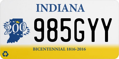 IN license plate 985GYY