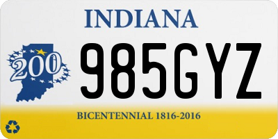 IN license plate 985GYZ