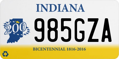 IN license plate 985GZA