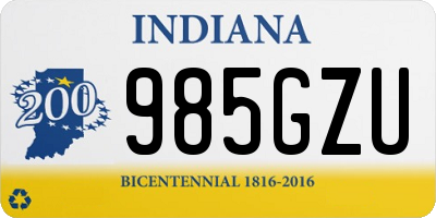 IN license plate 985GZU