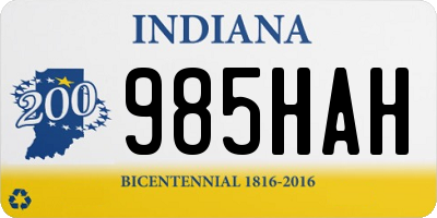 IN license plate 985HAH