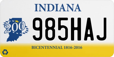 IN license plate 985HAJ