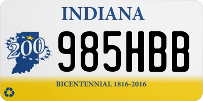 IN license plate 985HBB