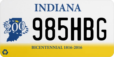 IN license plate 985HBG