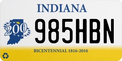 IN license plate 985HBN
