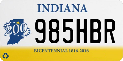 IN license plate 985HBR