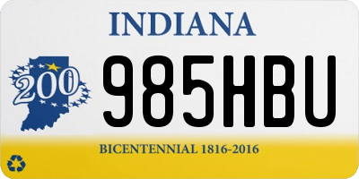 IN license plate 985HBU