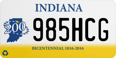 IN license plate 985HCG