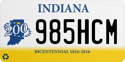 IN license plate 985HCM