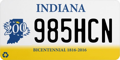 IN license plate 985HCN