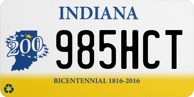 IN license plate 985HCT