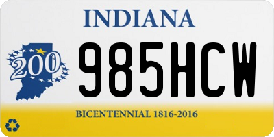 IN license plate 985HCW