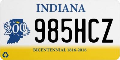 IN license plate 985HCZ