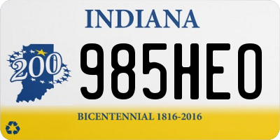 IN license plate 985HEO