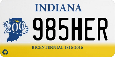 IN license plate 985HER