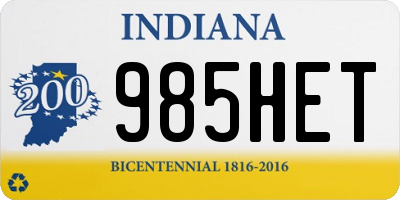 IN license plate 985HET