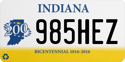 IN license plate 985HEZ