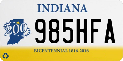 IN license plate 985HFA
