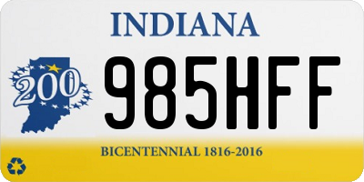 IN license plate 985HFF