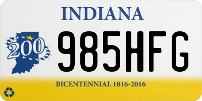 IN license plate 985HFG