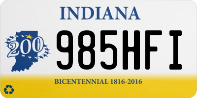 IN license plate 985HFI