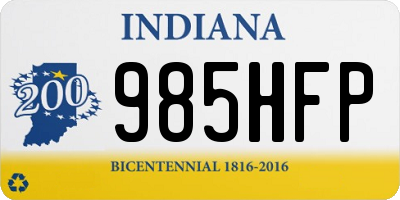 IN license plate 985HFP