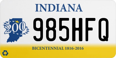 IN license plate 985HFQ