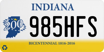 IN license plate 985HFS