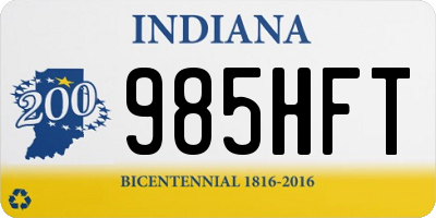 IN license plate 985HFT